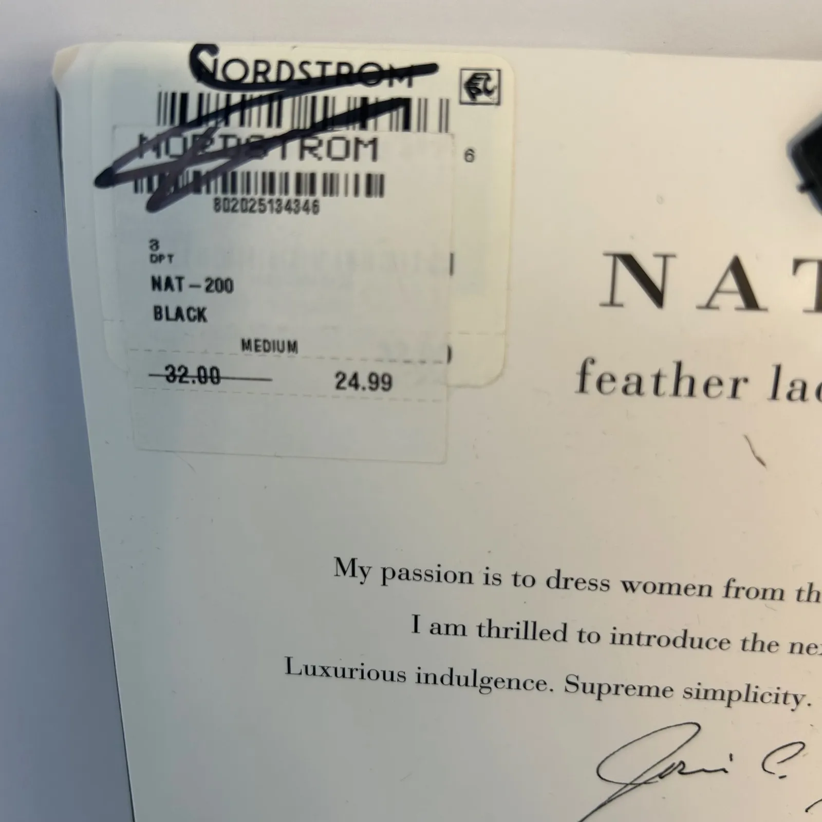 Natori Feather Lace Net Tights Black Size Medium Sheer Mesh Patterned - Image 6