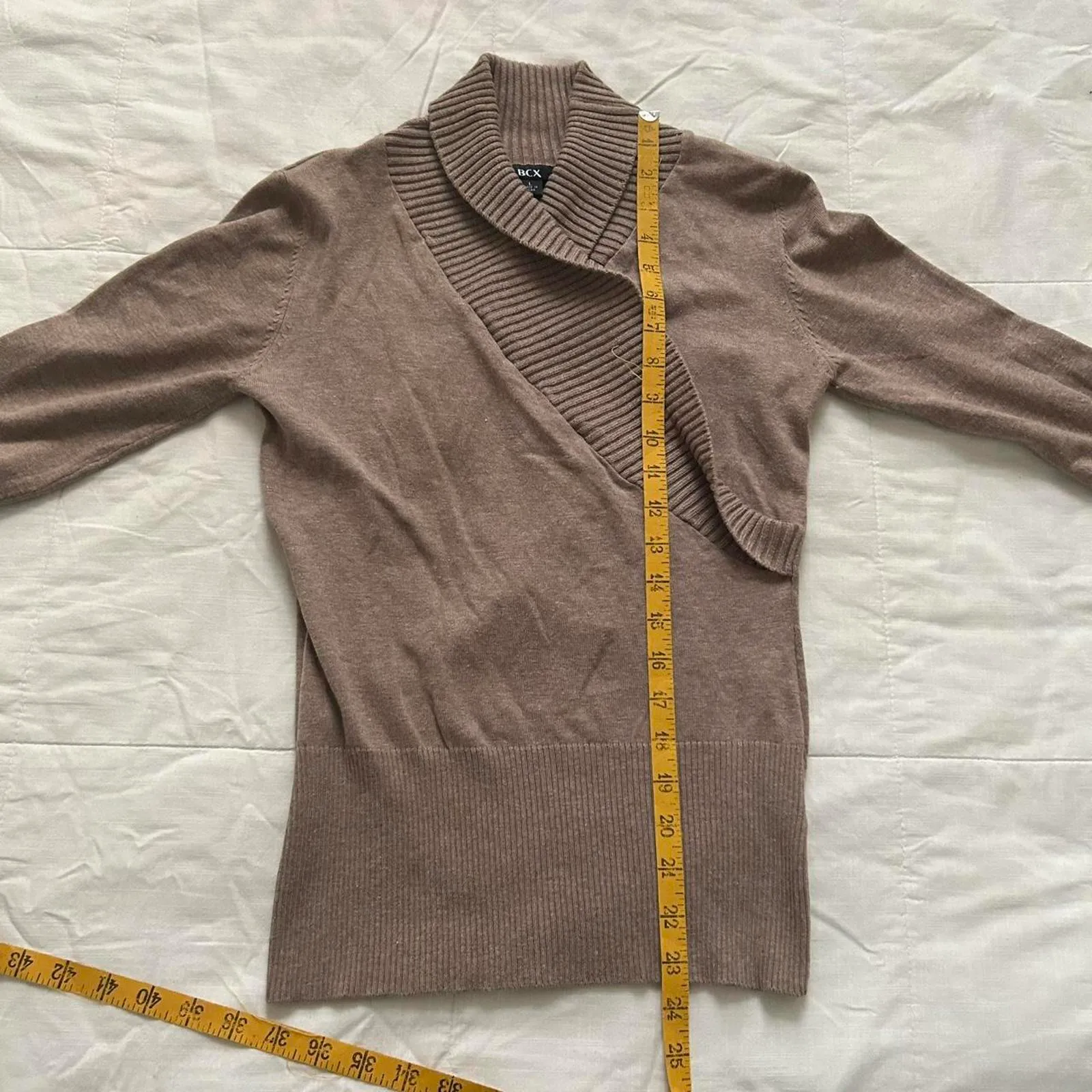 Y2K cross front Brown wrap sweater V - Image 5
