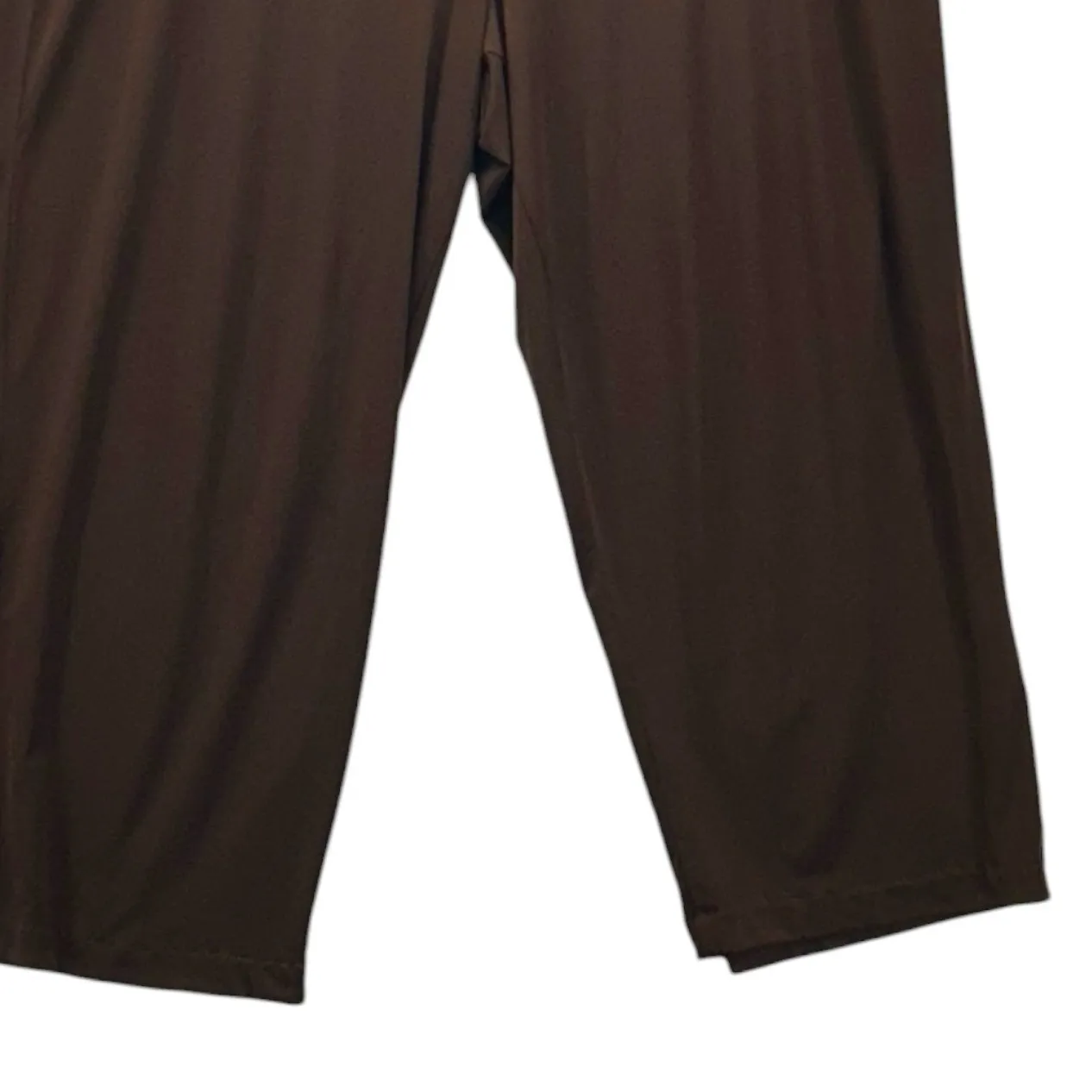 Susan Graver Liquid Knit Pants Size 2X Chocolate Brown - Image 5