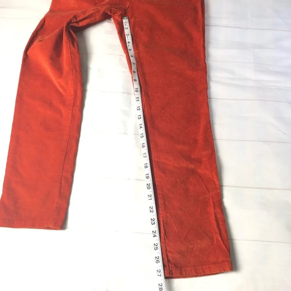 Liz Claiborne Women’s Orange Corduroy Pants Sz 6P - Image 8