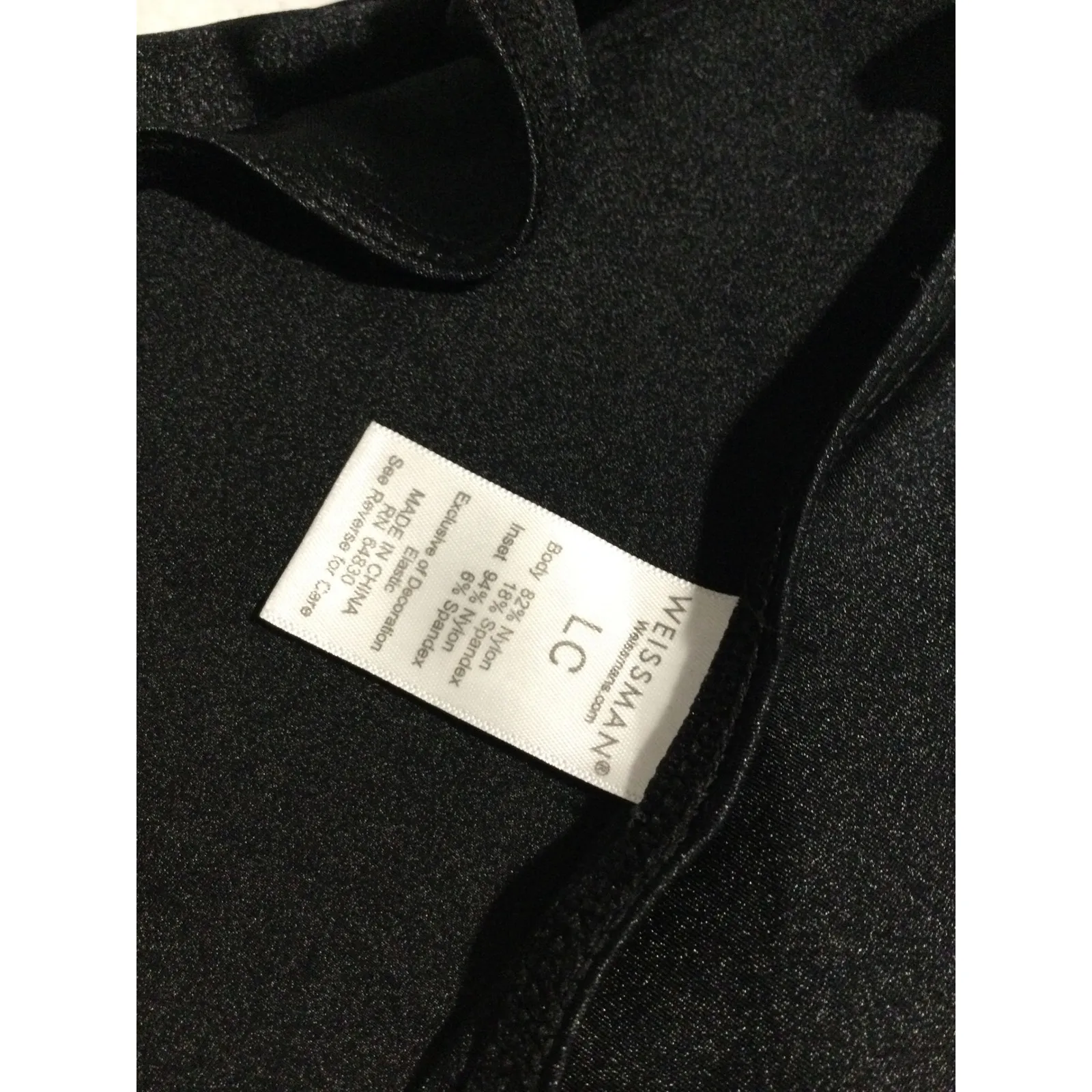 Weissman LC Black Gymnastics Dance Leotard Unitard Velvet Stripe Accents Size undefined - Image 7