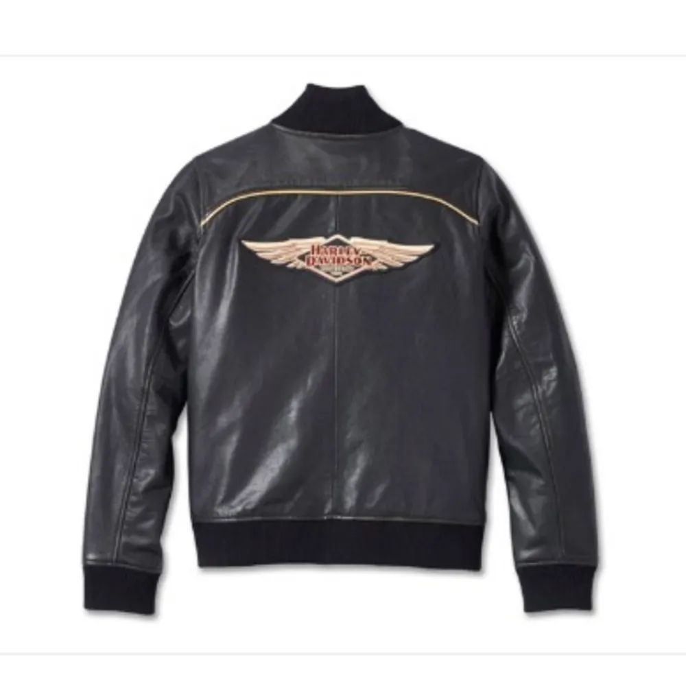 Harley Davidson 120th Anniversary Bomber Leather Jacket - Image 2