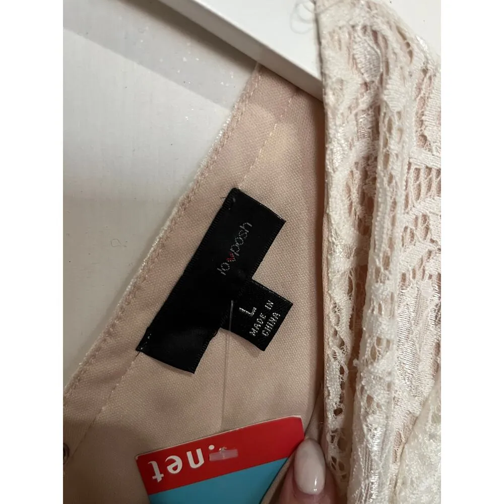 Boutique Lace Romper Ivory Large - Image 4