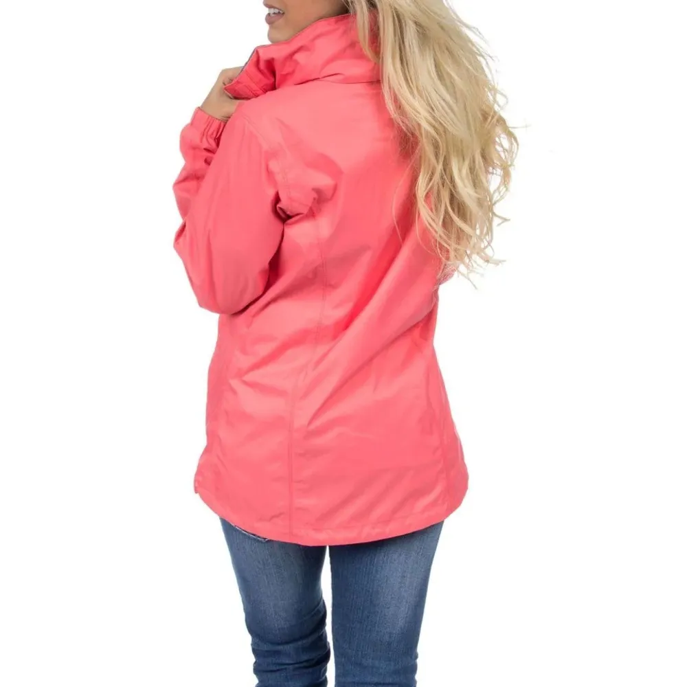 Preptec Rain Jacket in Coral by Lauren James size Large - Image 2