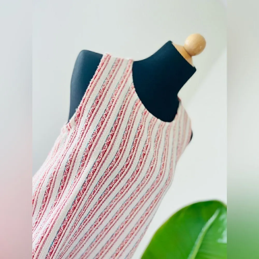 Madewell NWT Bouclé Stripe Cross-Back Tank Top Size XSmall style number AN429 - Image 6