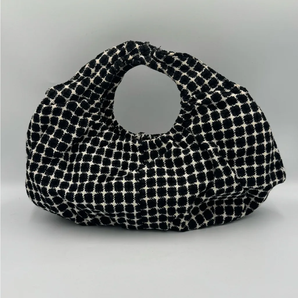 Giannini Black & White Grid Pattern “Dumpling” Handbag - Image 3