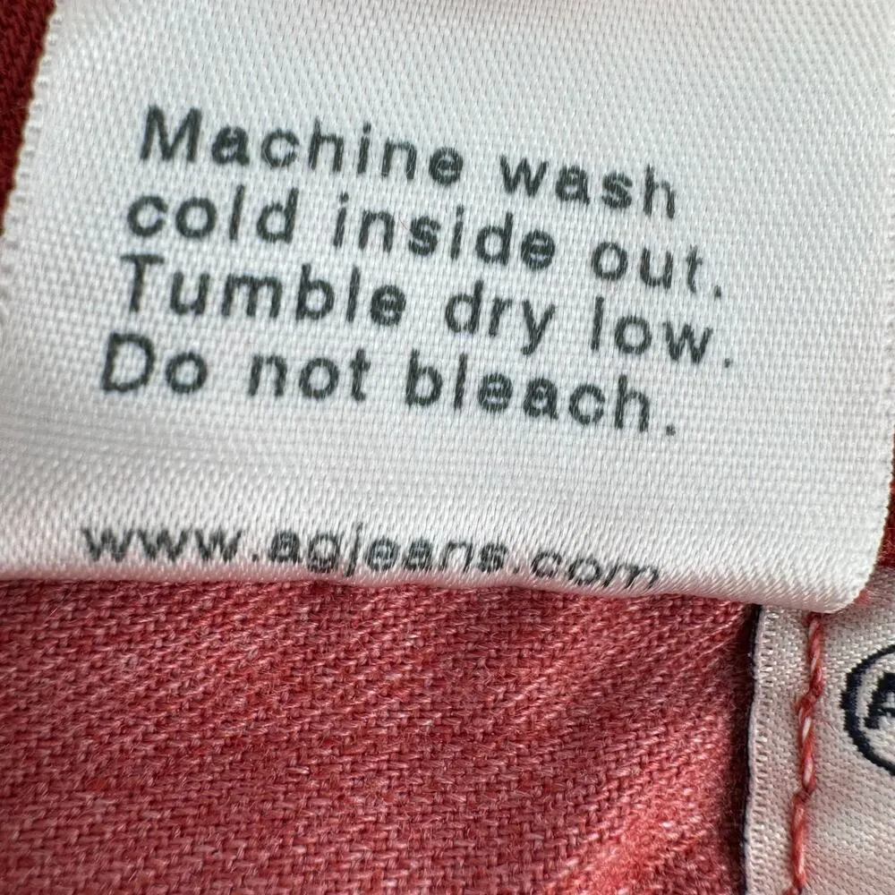 Adriano Goldschmied AG pants 26R the Stevie ankle slim straight denim jeans rust - Image 7