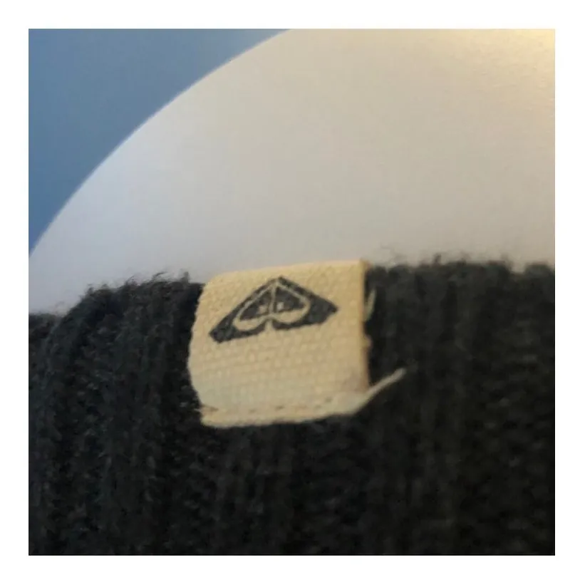 Roxy Dark Gray & White Open Knit Sweater Dress Scoop Neck XS - Image 15