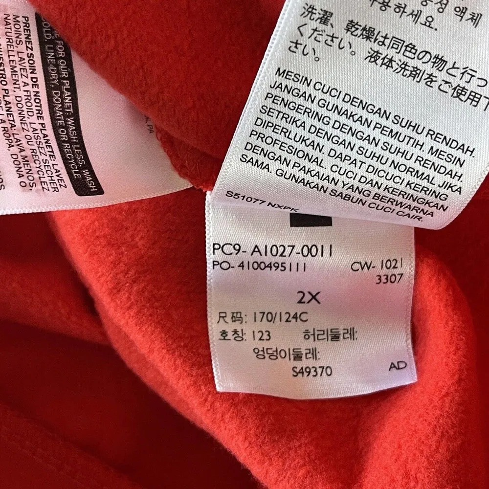 Levi's 2X-Large Sweatshirt Stretch Long Sleeve Red w/ White Logo Womens New - Image 8