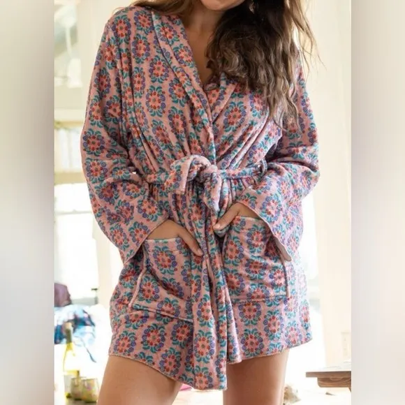 Natural Life Cozy Blanket Kimono Robe Size Small - Image 2