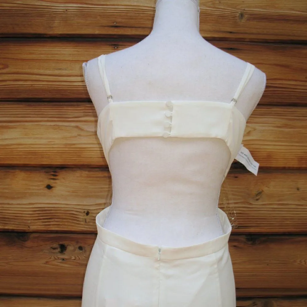 NWT Fame and Partners Off White Cut Out Maxi Dress - Image 12