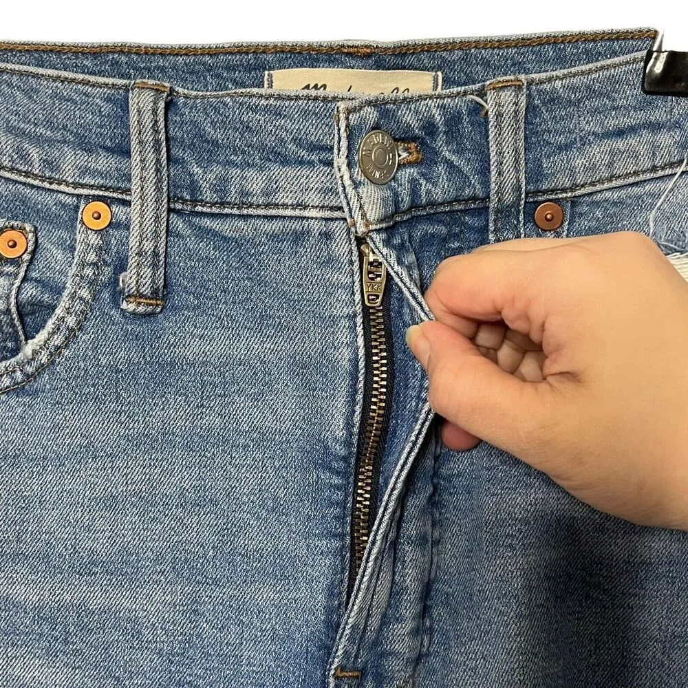 Madewell The Perfect Vintage Jean Denman Wash Size 26 Distressed Cropped - Image 7