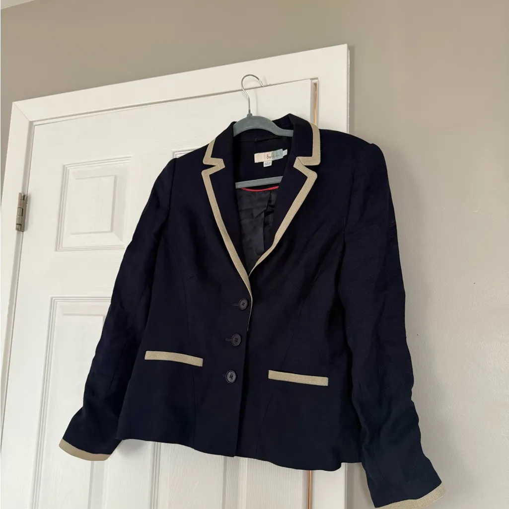 Boden Navy Work Office Blazer Jacket Blue Size 8 - Image 6