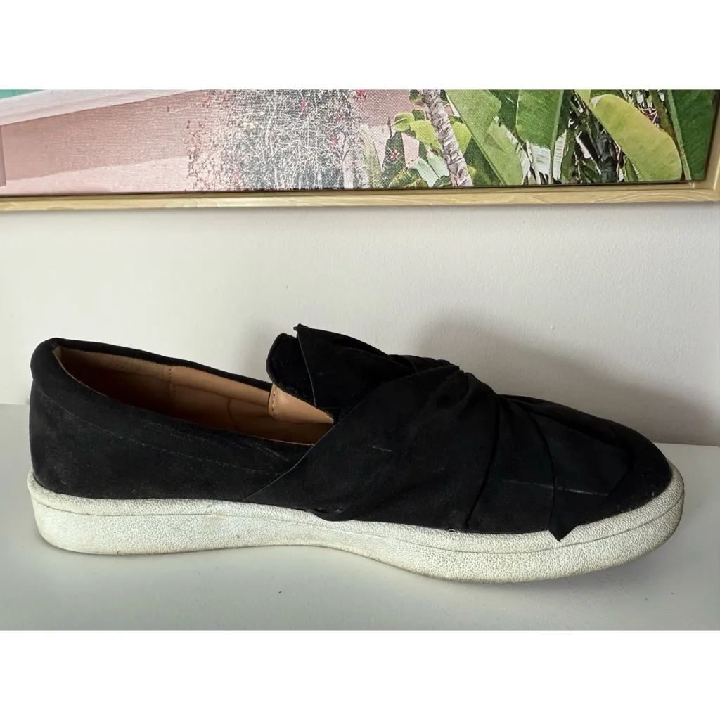 A New Day Black Suede Knotted Bow Slip On Sneakers Loafers Casual Shoes 11 - Image 3
