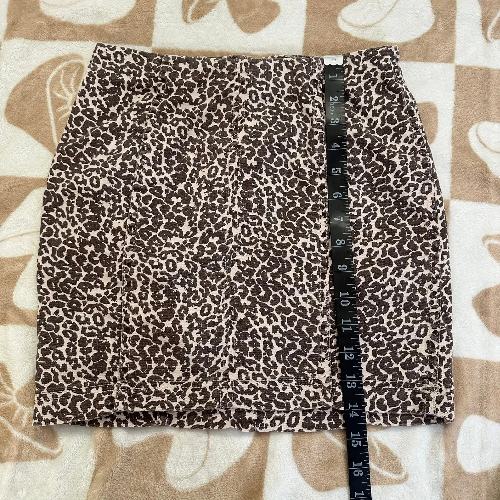 Free People | Leopard Print Mini Skirt Brown Beige‎ | Women's 0 - Image 3