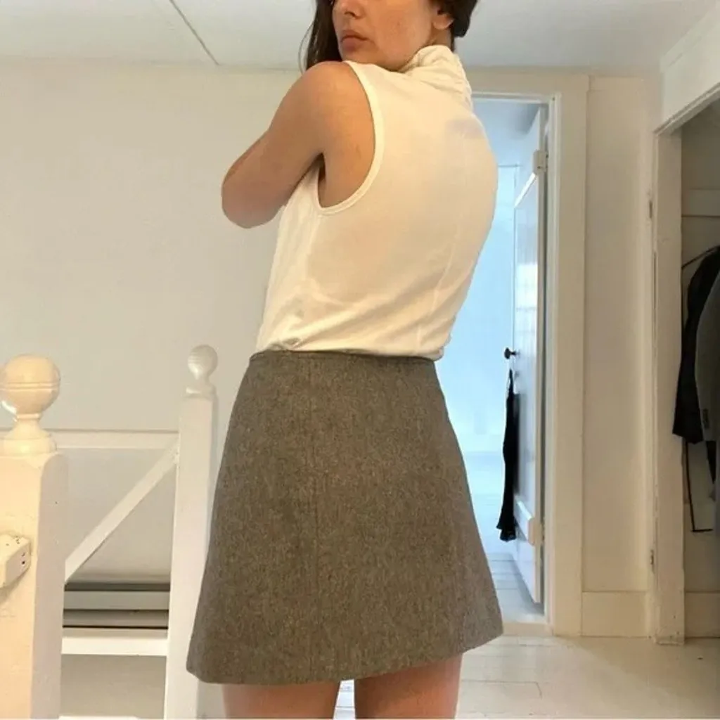 Vintage Y2K Funnel Neck Wrap Top White Size S - Image 2