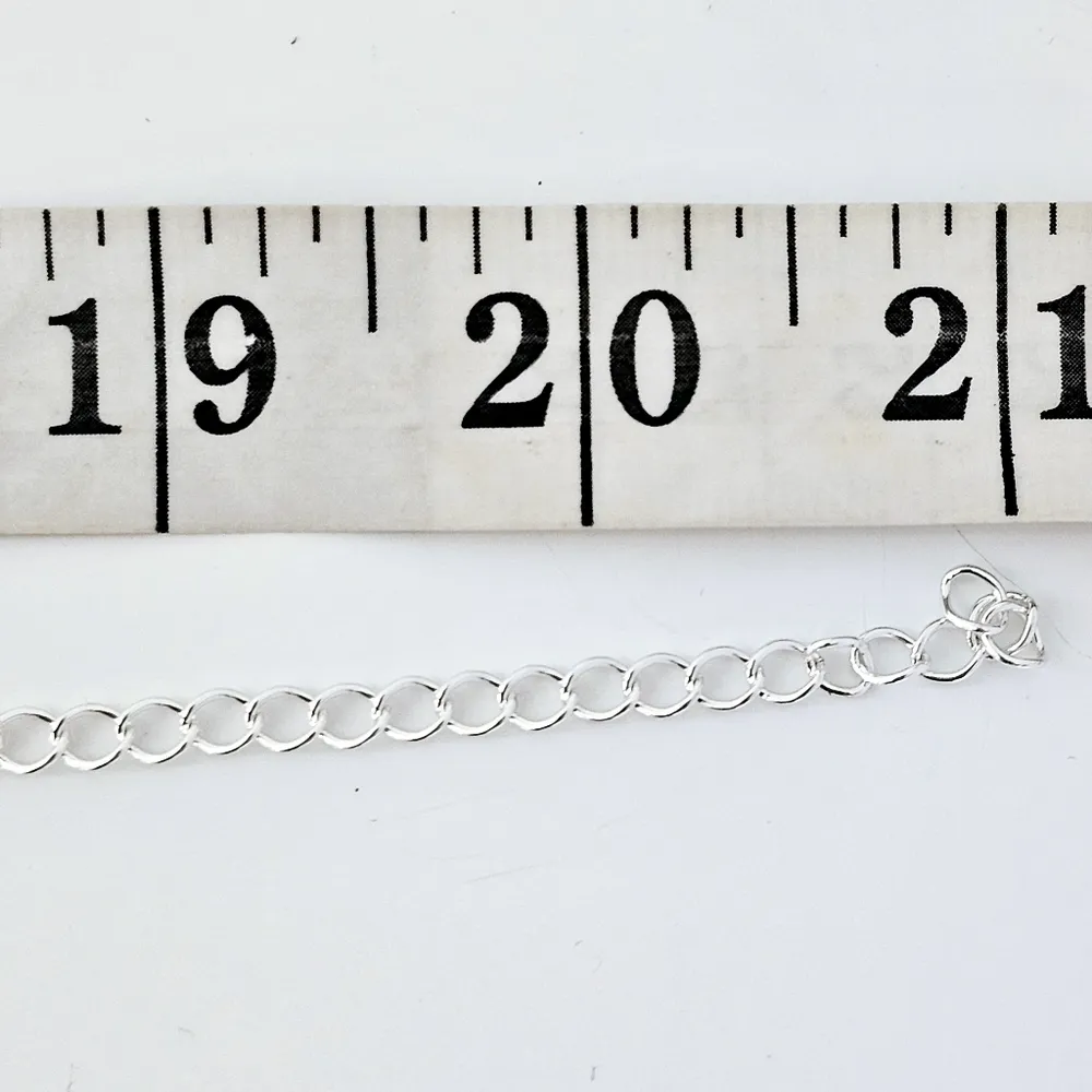 Blue Topaz Crystal Bridal Prom Necklace Set Silver - Image 8