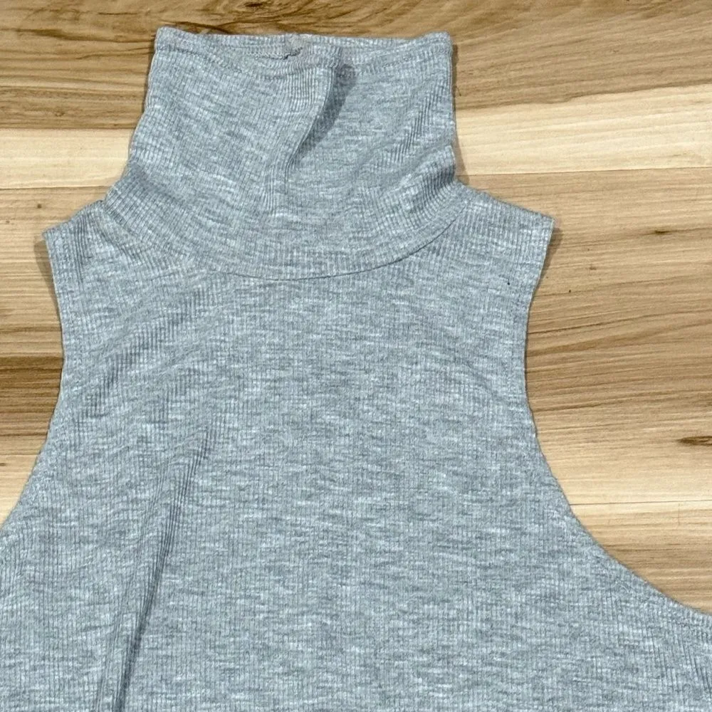 Free People Topanga Sleeveless Turtleneck Tank Grey Women’s XS - Image 5