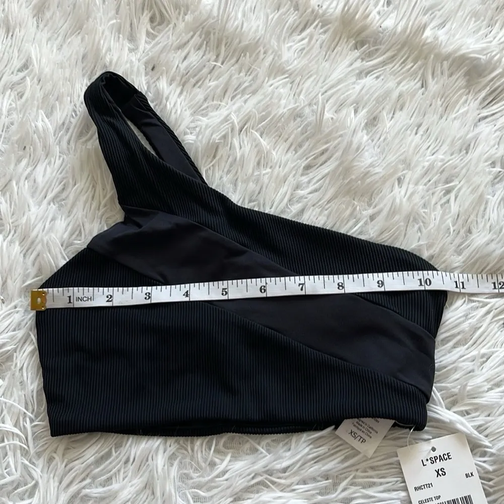 L*Space Black Celeste one shoulder Top  Women’s size XS - Image 5
