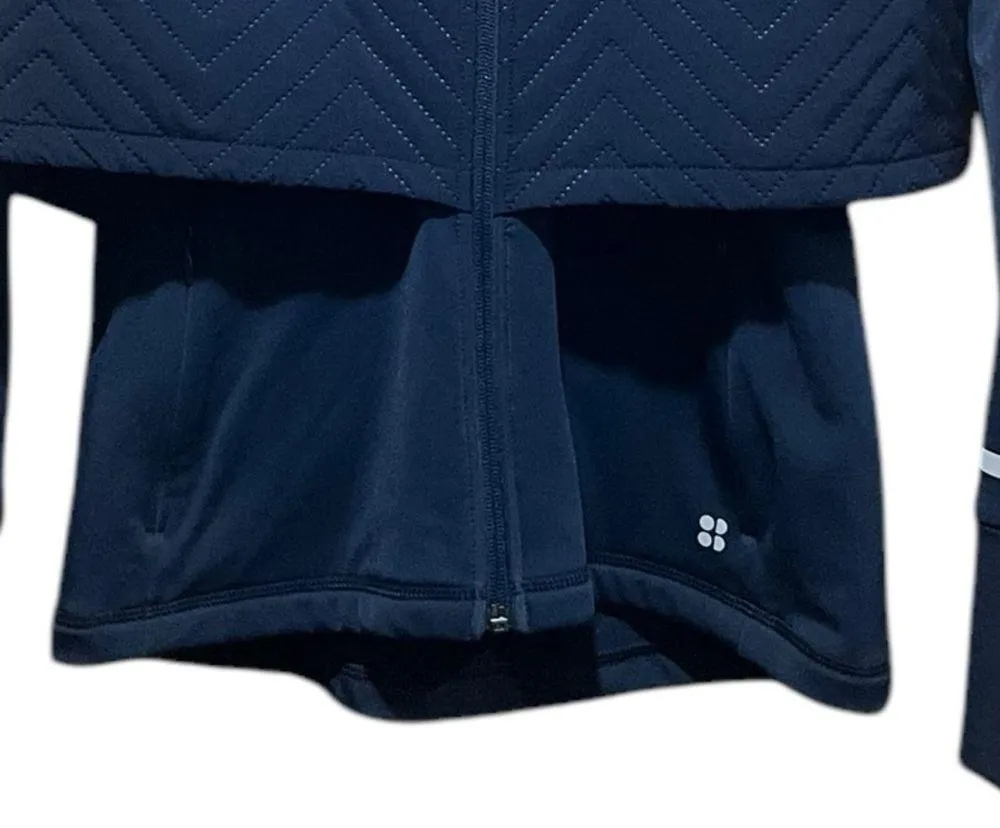 Sweaty Betty Fast Track Padded Running Jacket Navy Blue Size Small - Image 6