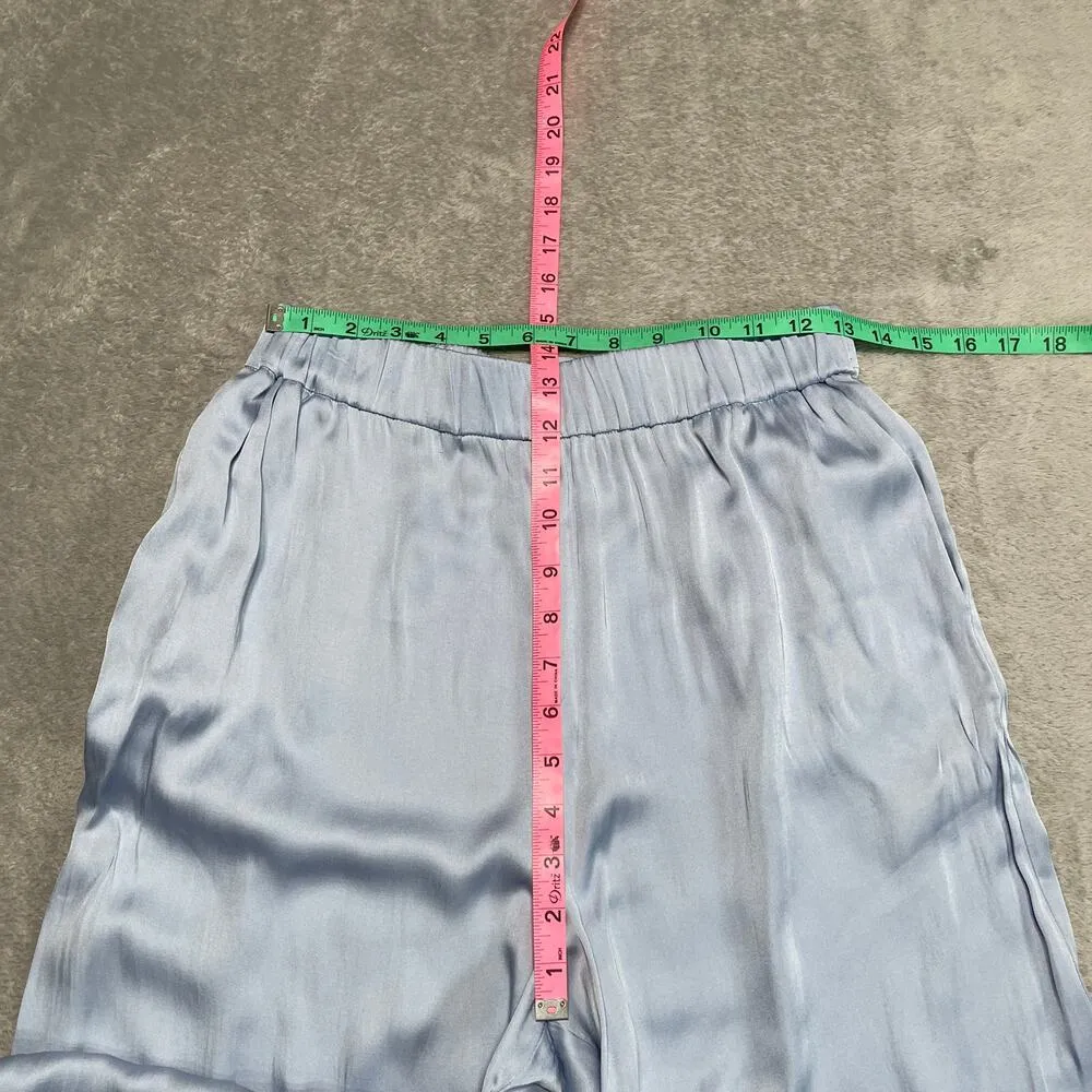 Simkhai Pants Womens Medium Blue Wide Leg Silky Flowy Dressy Casual Resort - Image 8