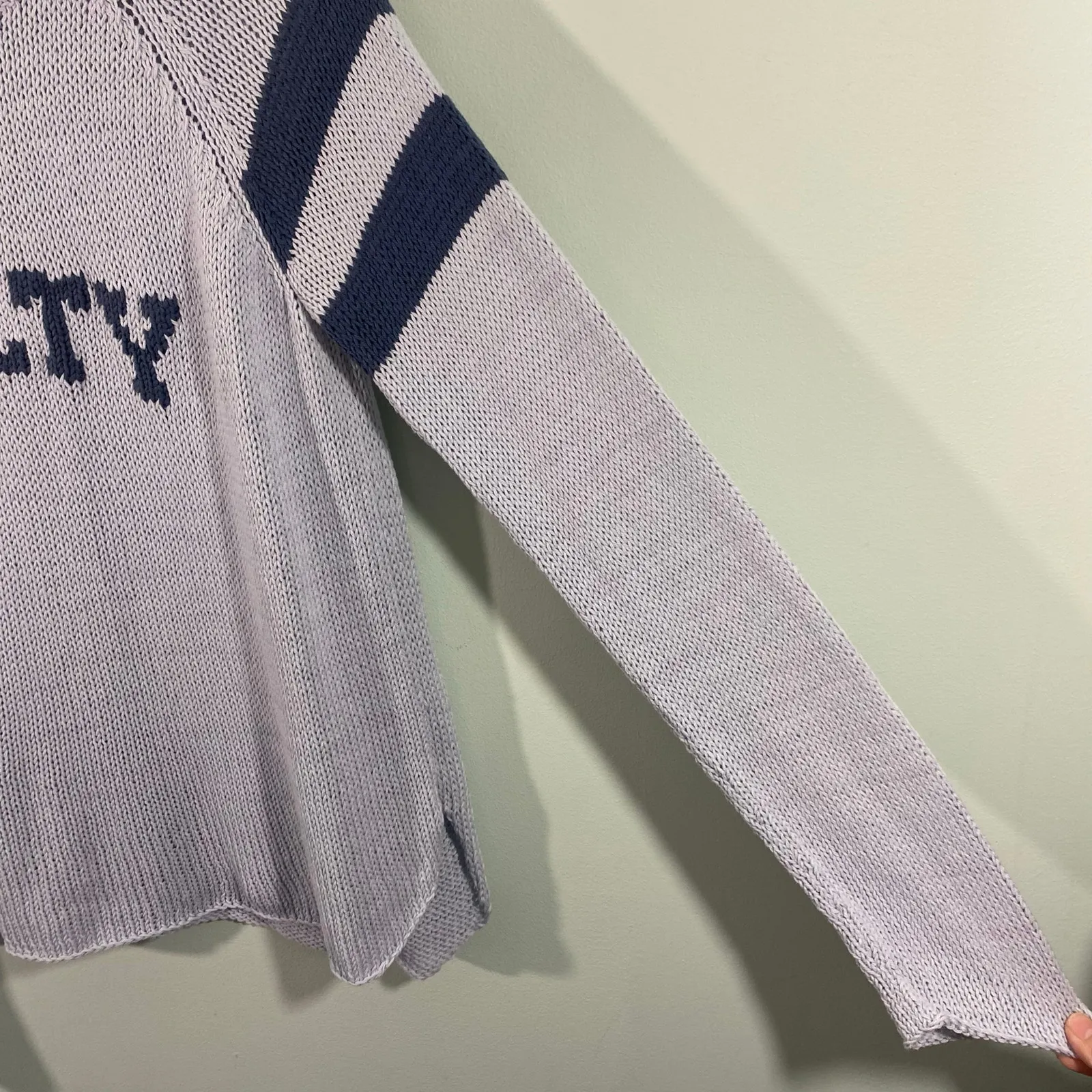 Wooden Ships Women Slipstream Blue "Salty" Knit Sweater Size M/L - Image 6