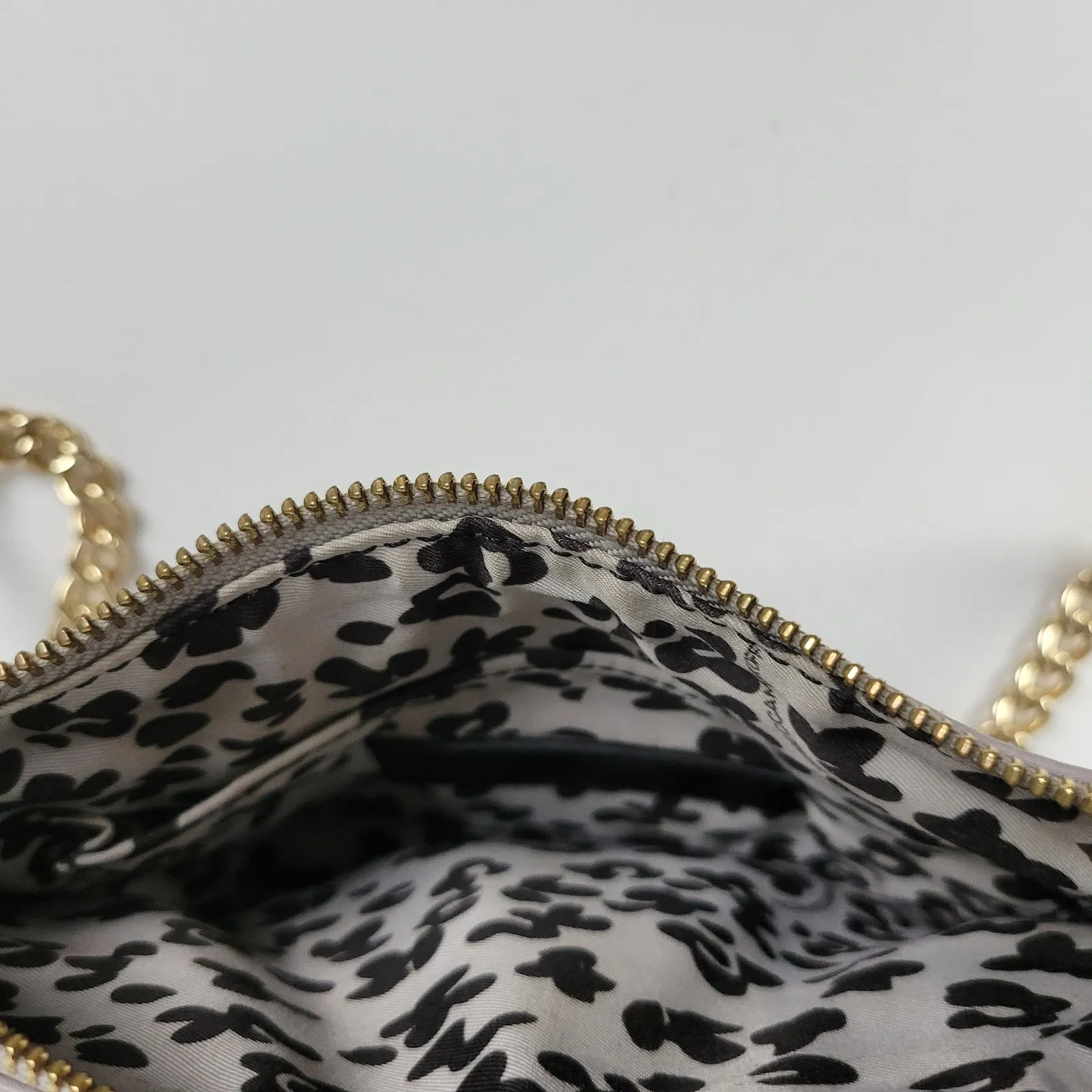 Rebecca‎ Minkoff Womens Mini Mac Crossbody Bag Gray Leather Chain Strap Purse - Image 11