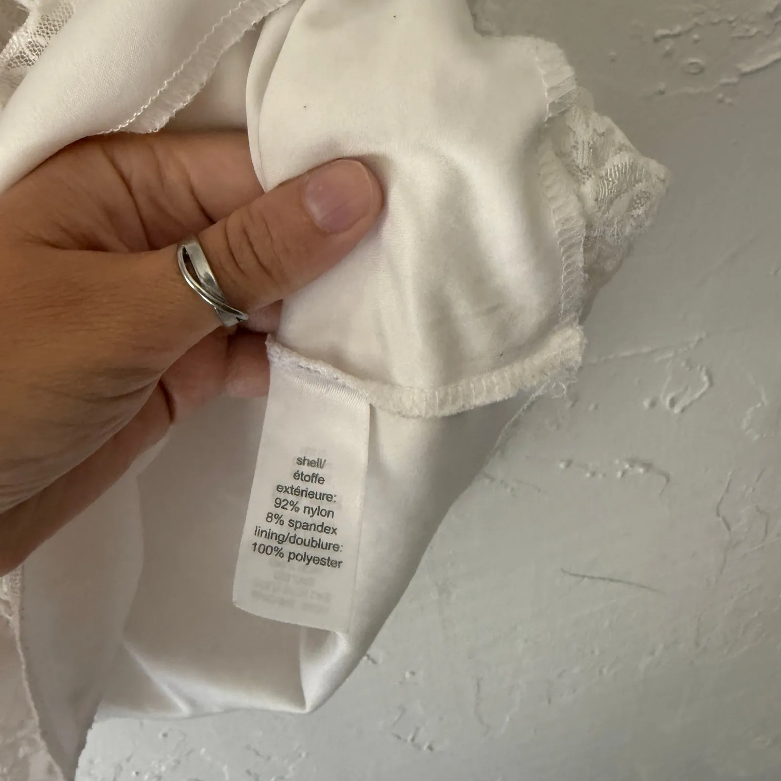 Maurices White Lace Cami Tank Top M Floral‎ Lined Y2K Coquette Layering Stretchy - Image 7