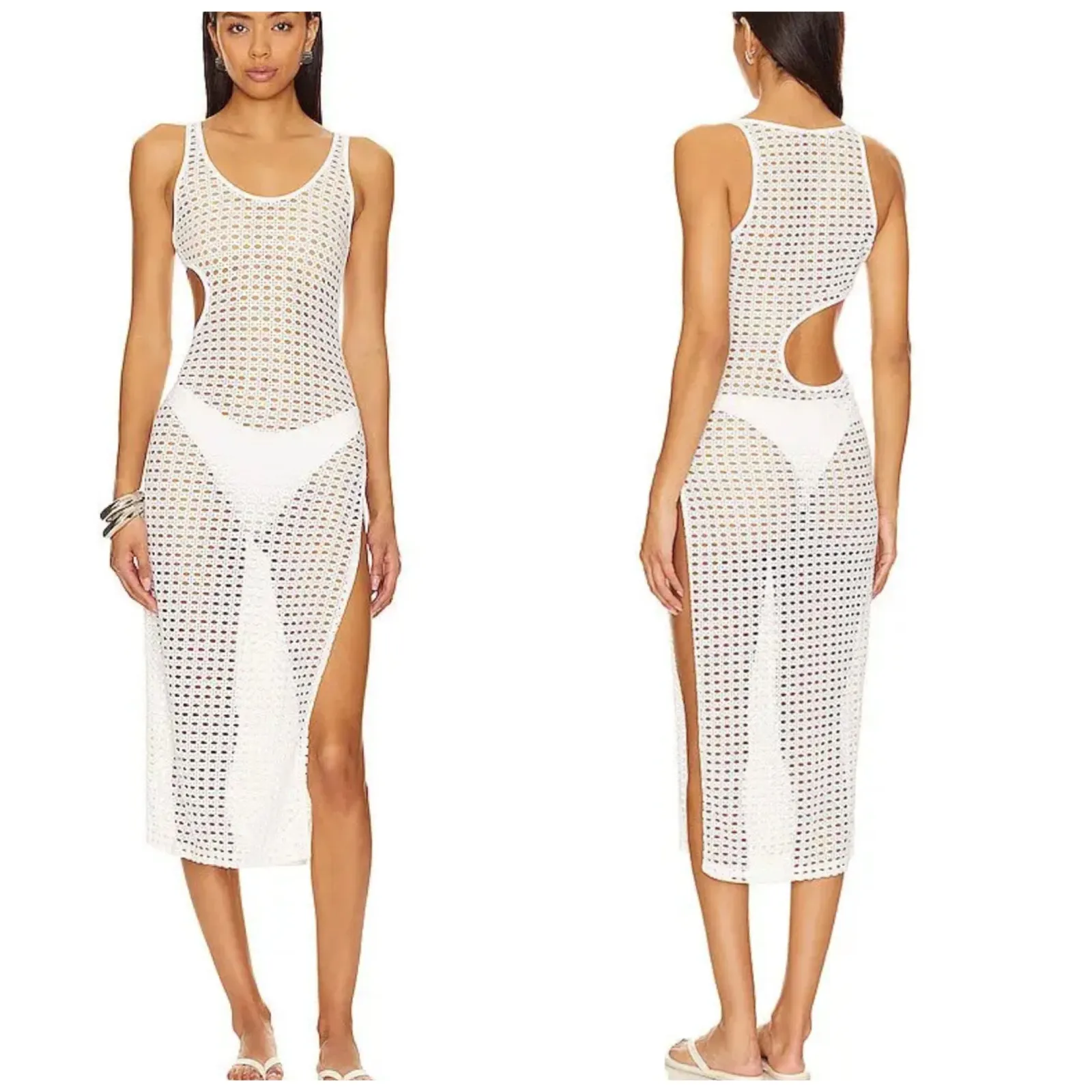 Lovewave Midi Dress Cut Out The Carina Size XS White - Image 5