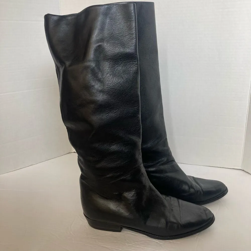 Charles David Made in Italy Women's Black Leather Boots Size 5.5B - Image 3