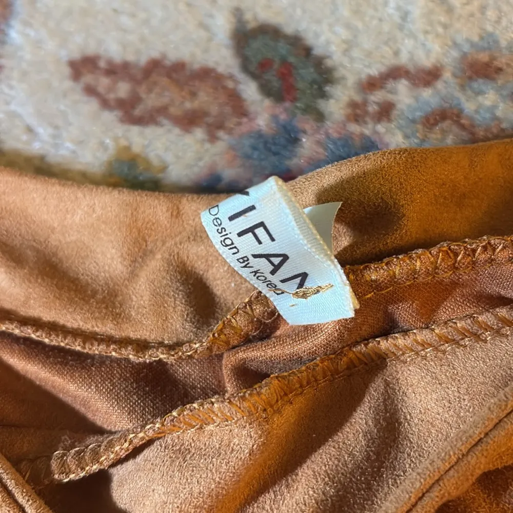 Korean mini skirt Tan - Image 2