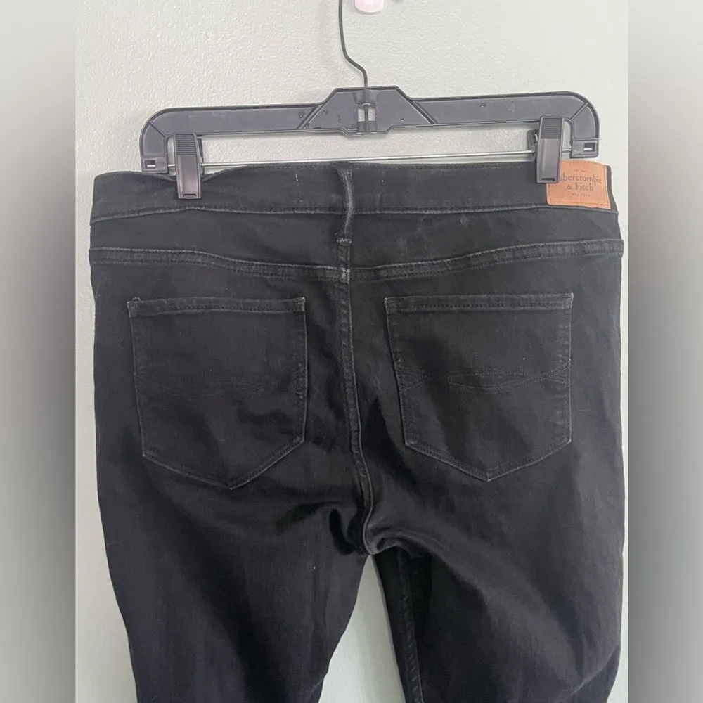 Abercrombie & Fitch Black Super Skinny Cropped Jeans Size 12 - Image 8