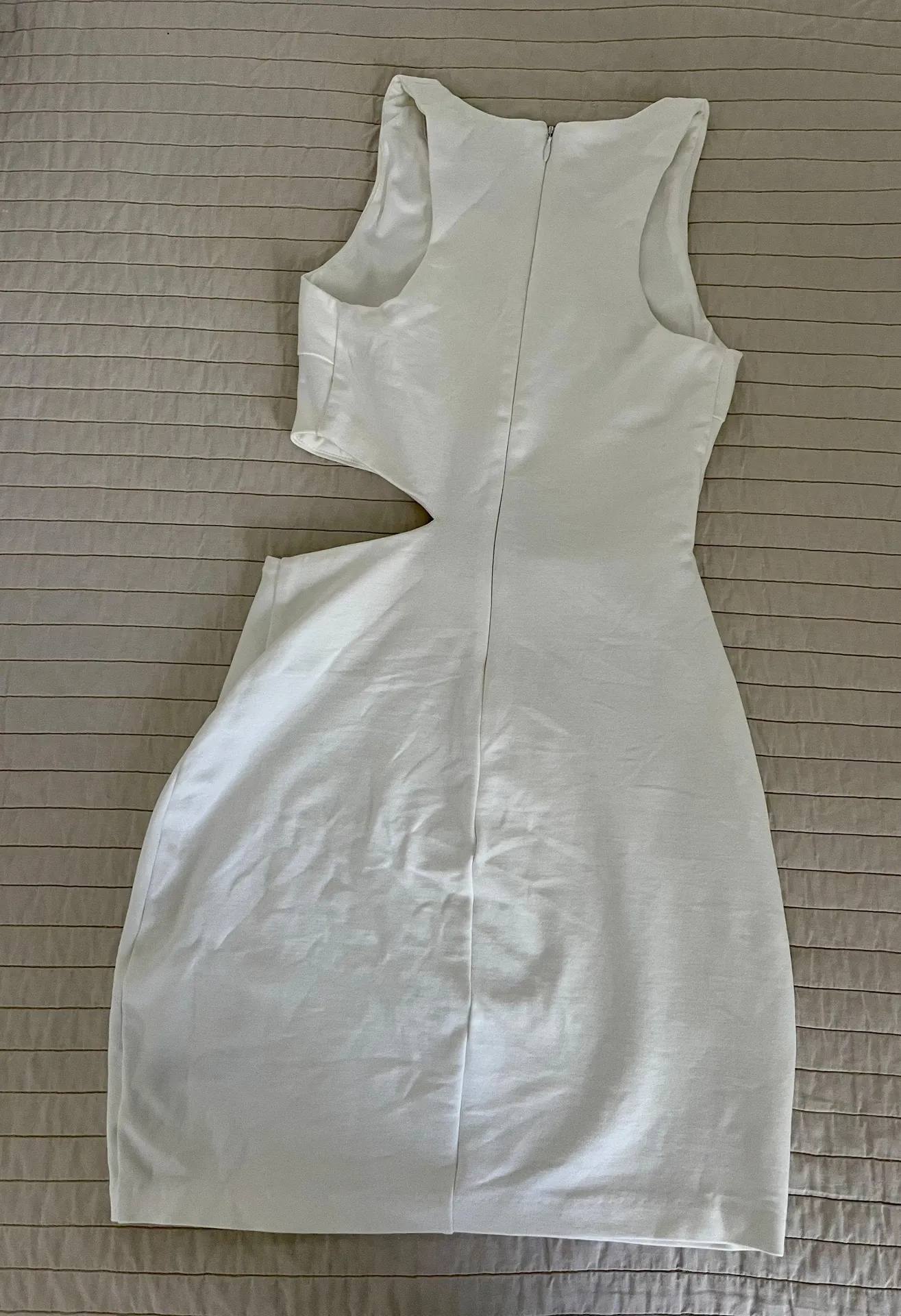 White Bodycon Cut Out Dress - Image 2