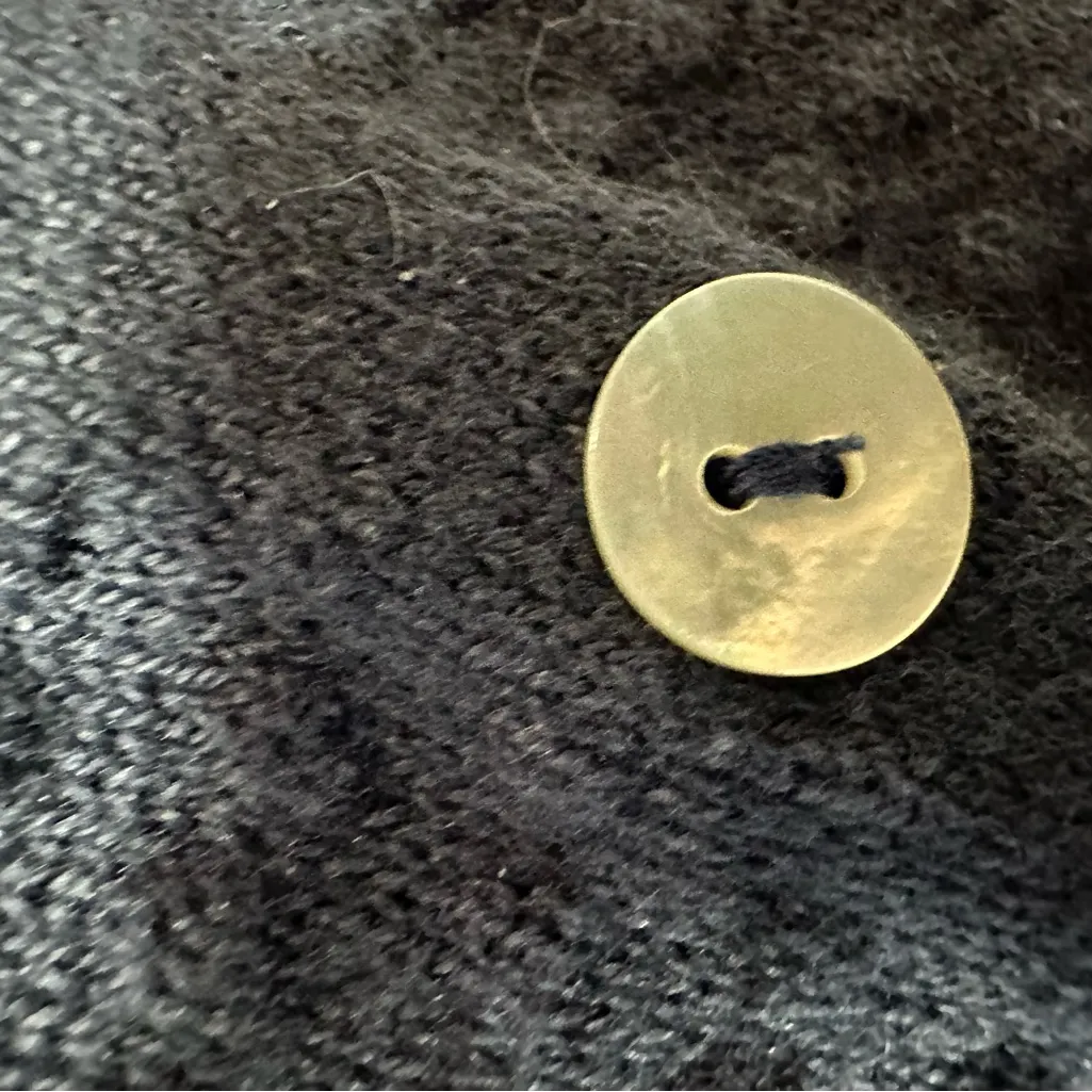 Draper James RSVP Navy Textured Cardigan Mother of Pearl Buttons‎ Women's Size L - Image 8