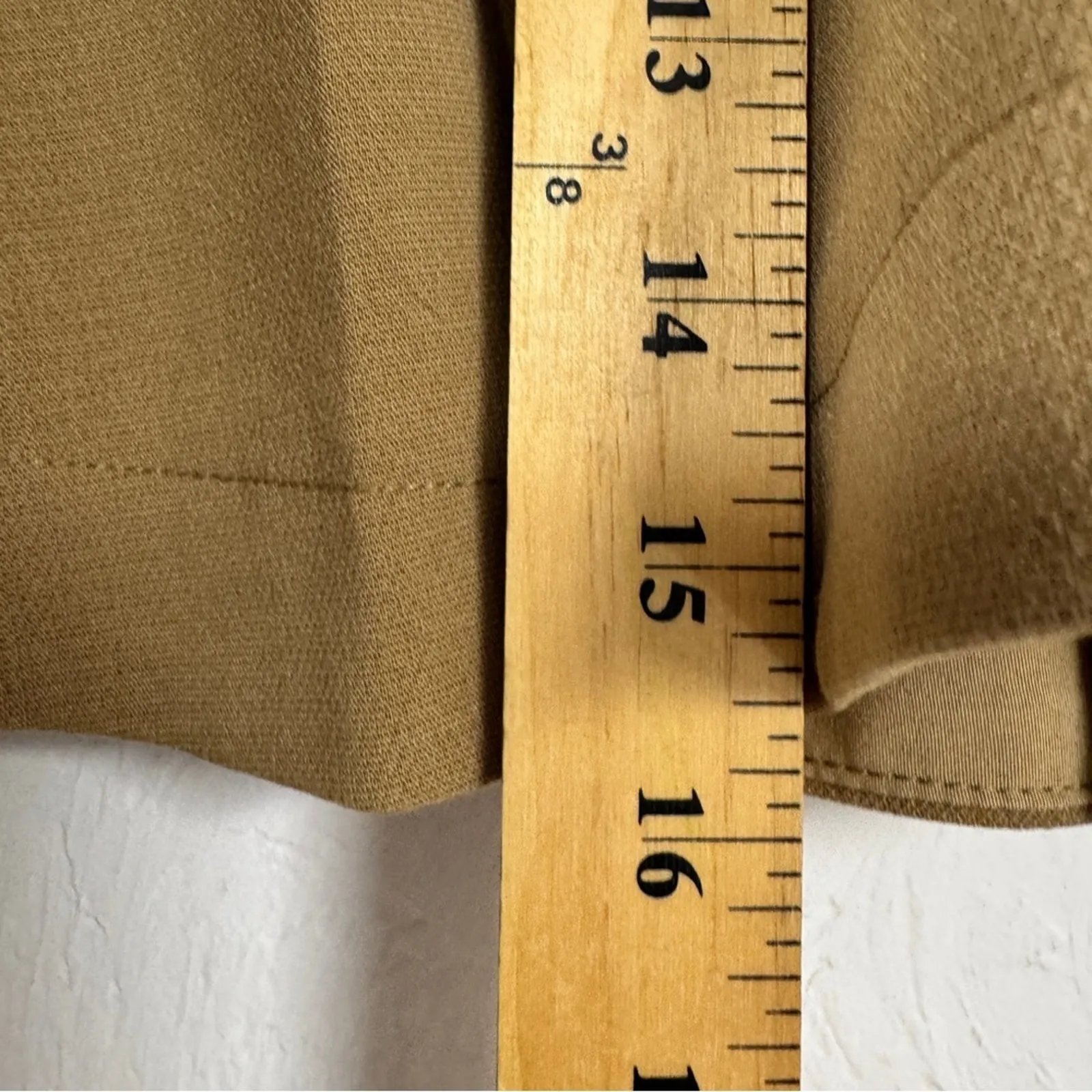 Boho Studio Tan Pleated Mini Skirt Womens S Skort School Girl Preppy Academia - Image 4