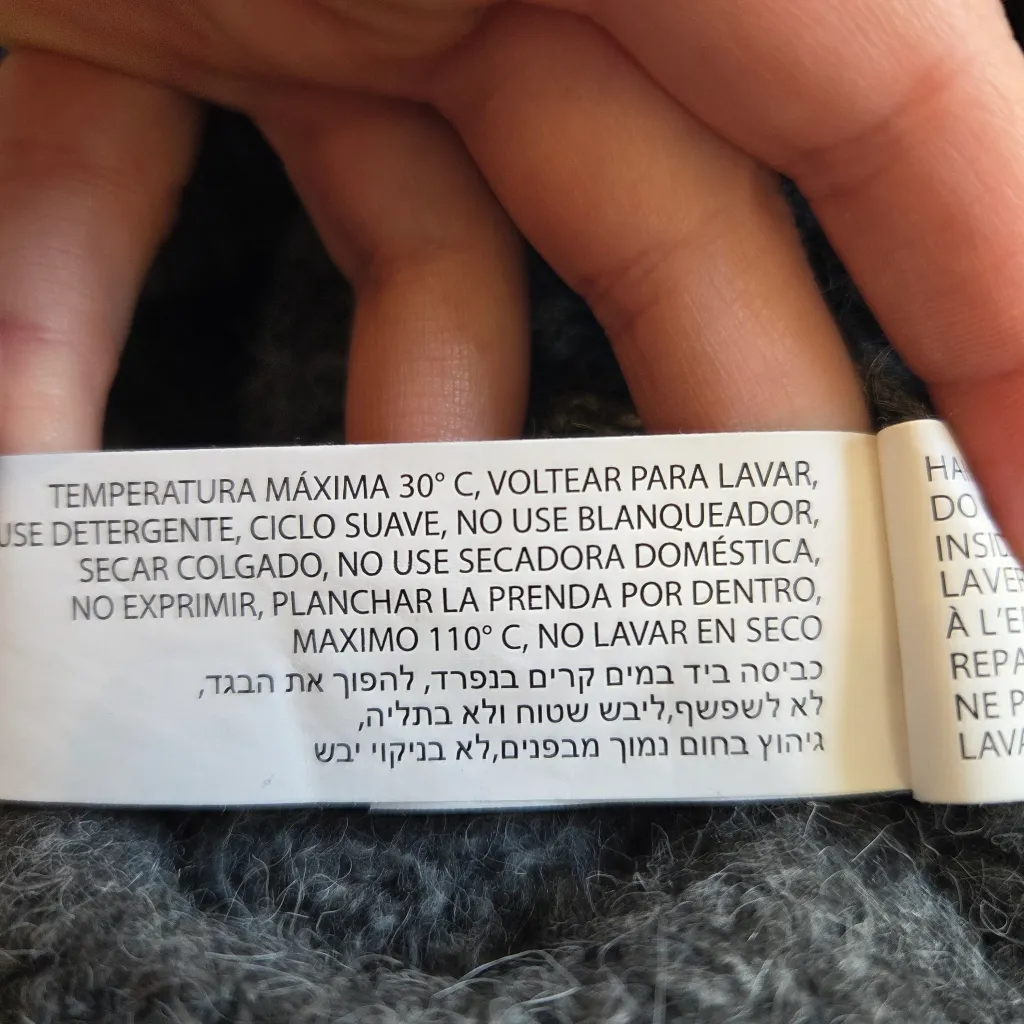 Black Tape Gray Mock Neck Pearl Sweater Size M - Image 11