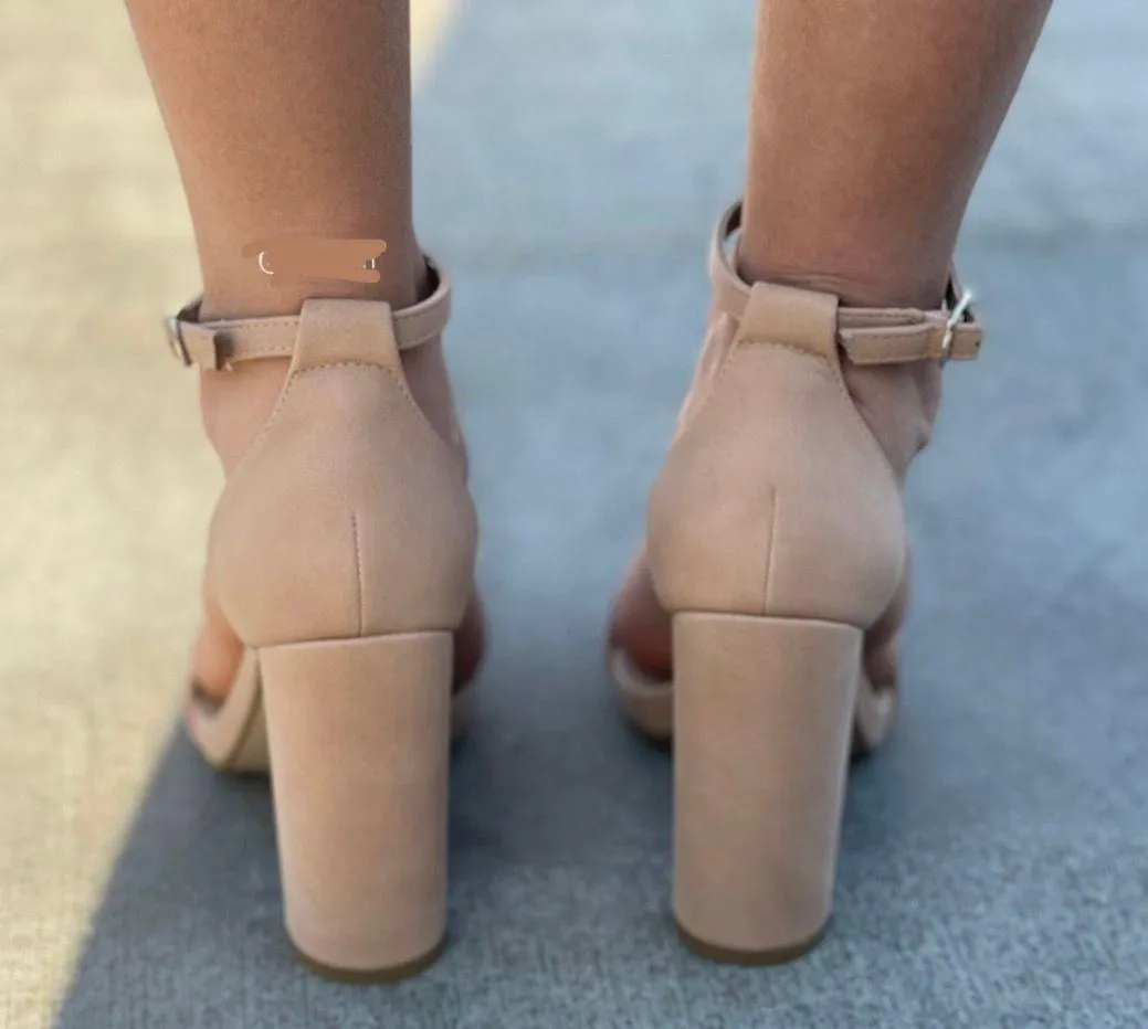 Nude Chunky Heel  - Image 2