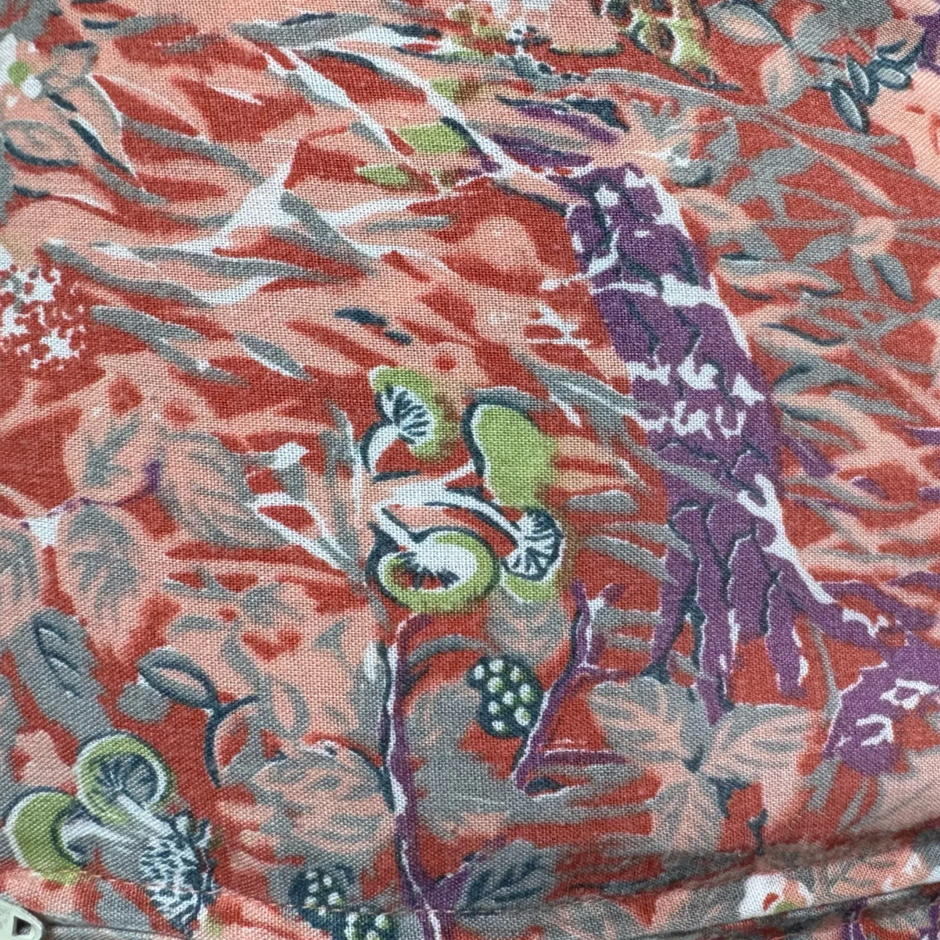 Vintage Woodland Puff Sleeve Maxi Dress Mushrooms Squirrel Foxes 70s‎ medium Pink - Image 7