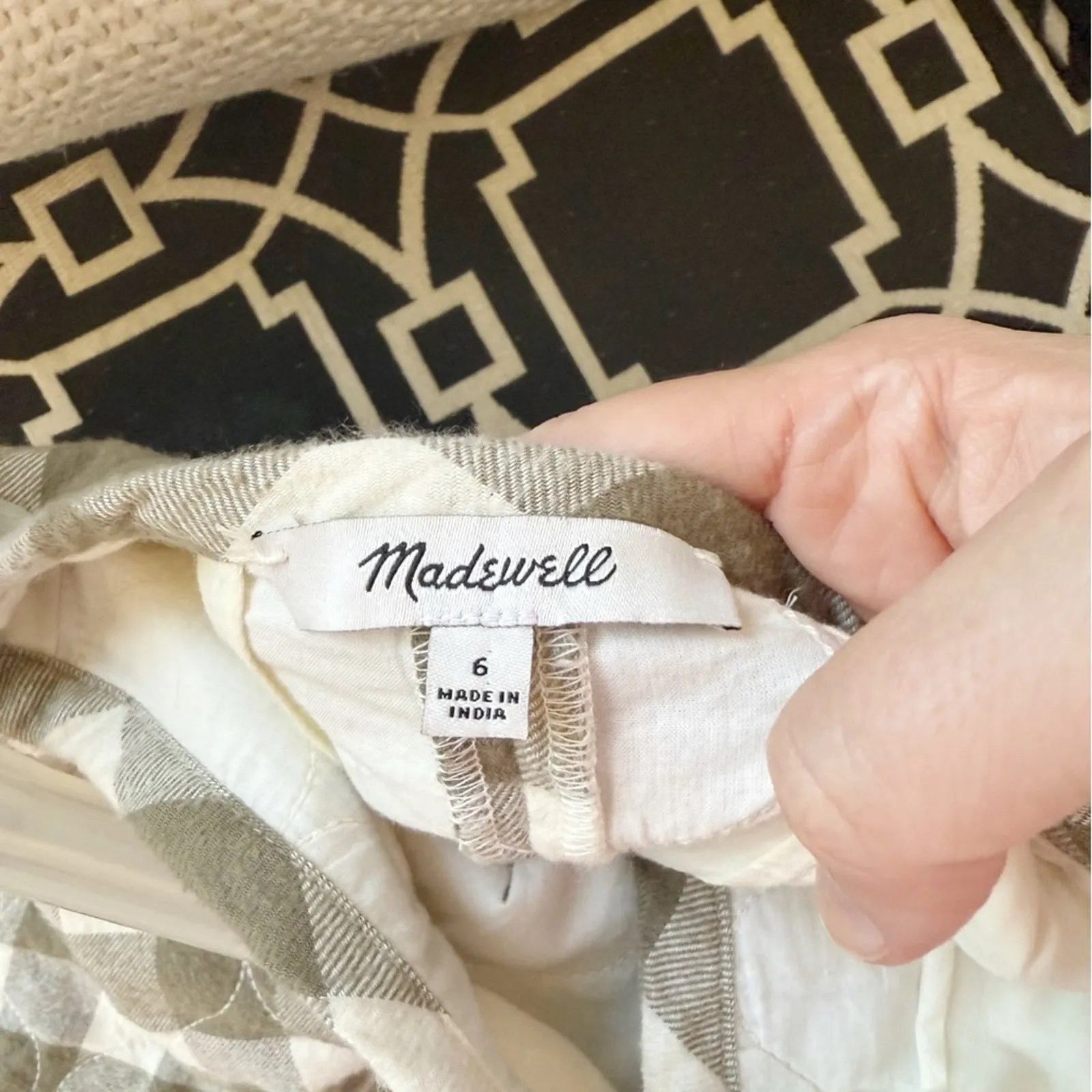 Madewell  Quilted Flannel Plaid Mini Skirt Sz 6 - Image 4