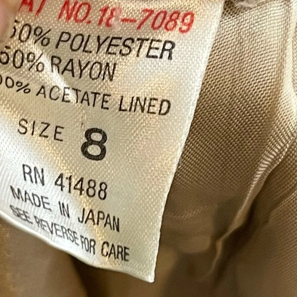 Vintage Ashley Brooke Skirt Set‎ Tan Size 8 - Image 10