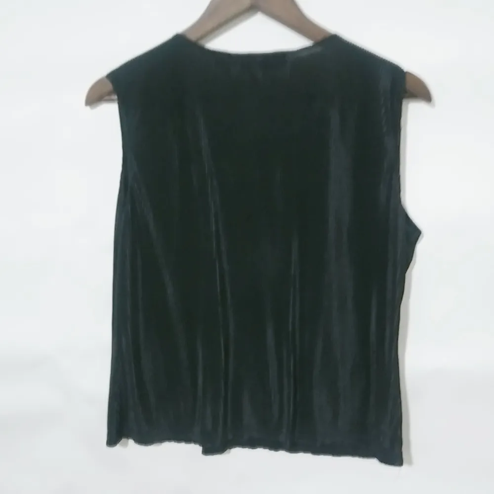 Briggs NY M Black Ribbed Shell Top Petite - Image 3