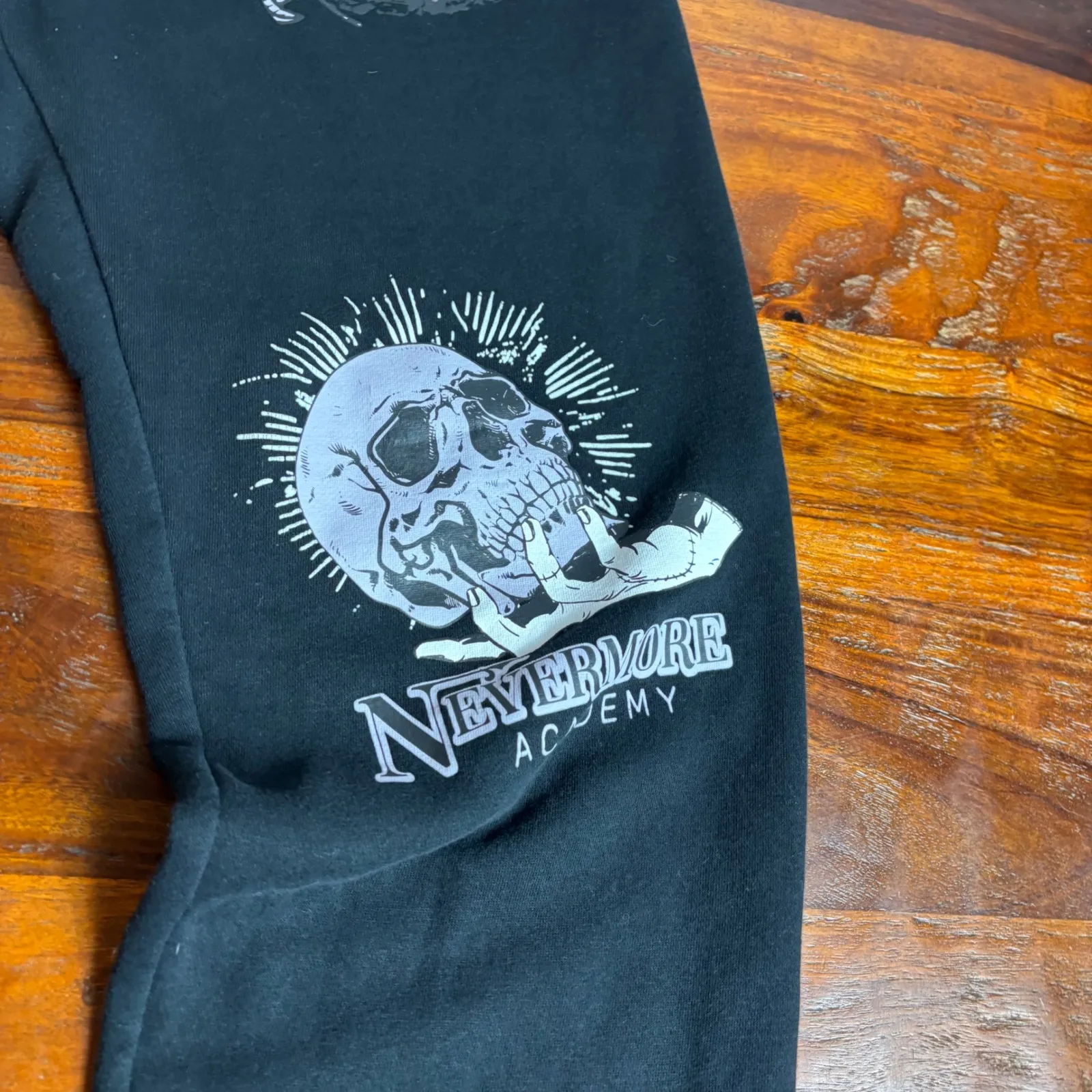 Wednesday Addams Nevermore Academy Black Sweatpants Joggers M 8 10 Size undefined - Image 4