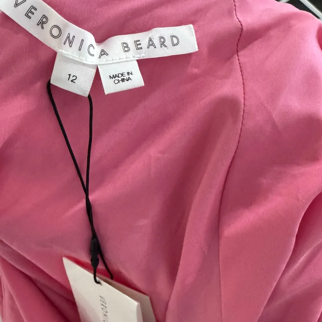 NWT VERONICA BEARD‎ Gracelynn Dress in Pink Sherbet Sz 12 - Image 5
