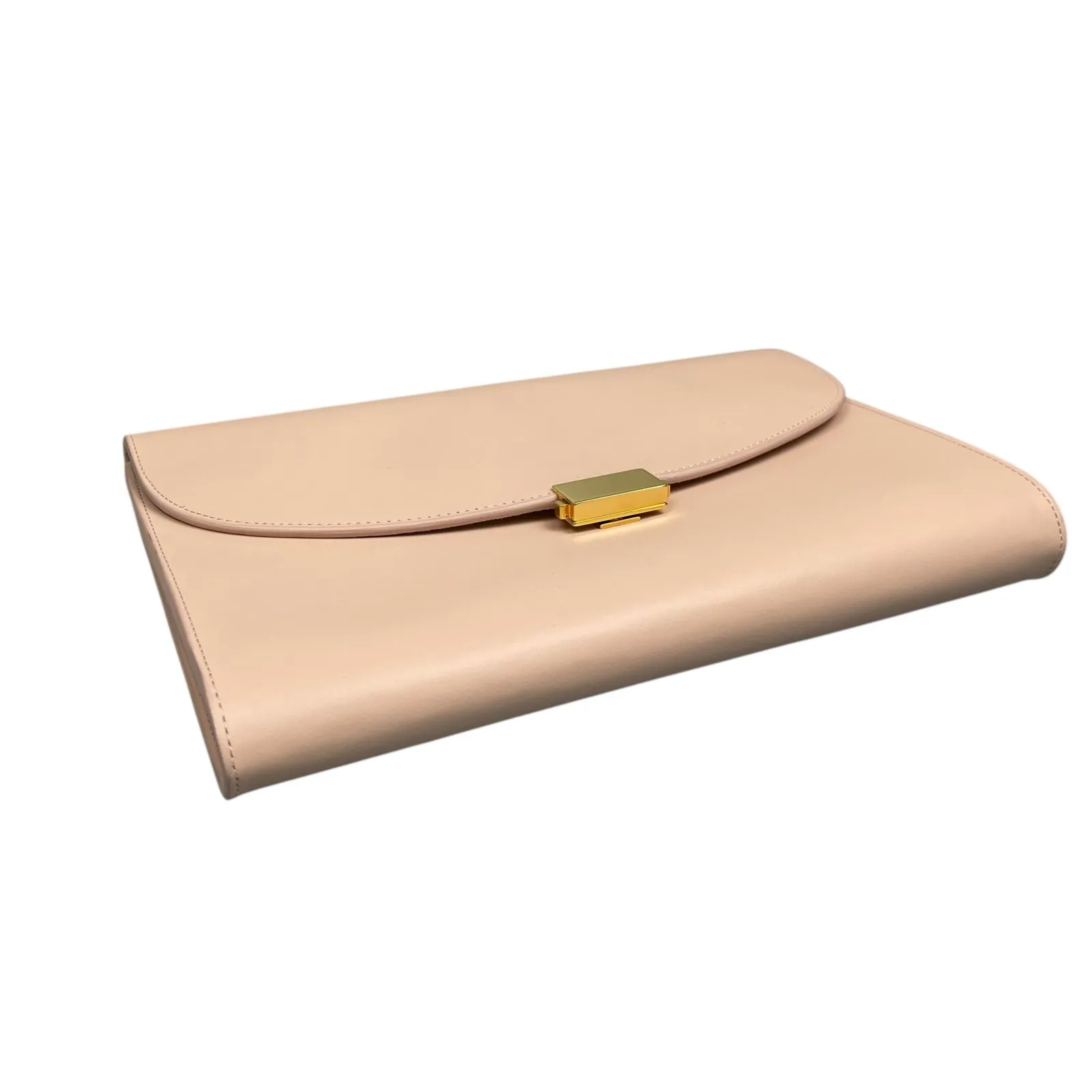 Mansur Gavriel Envelope Clutch Sand Beige Cards Flap Over Leather Pouch Purse OS - Image 5