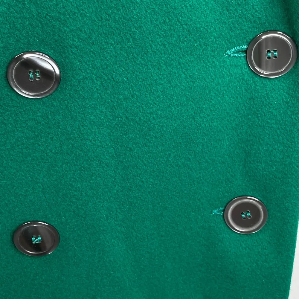 Ashley Scott Double Breasted Long Coat, Emerald Green, Large - Image 8