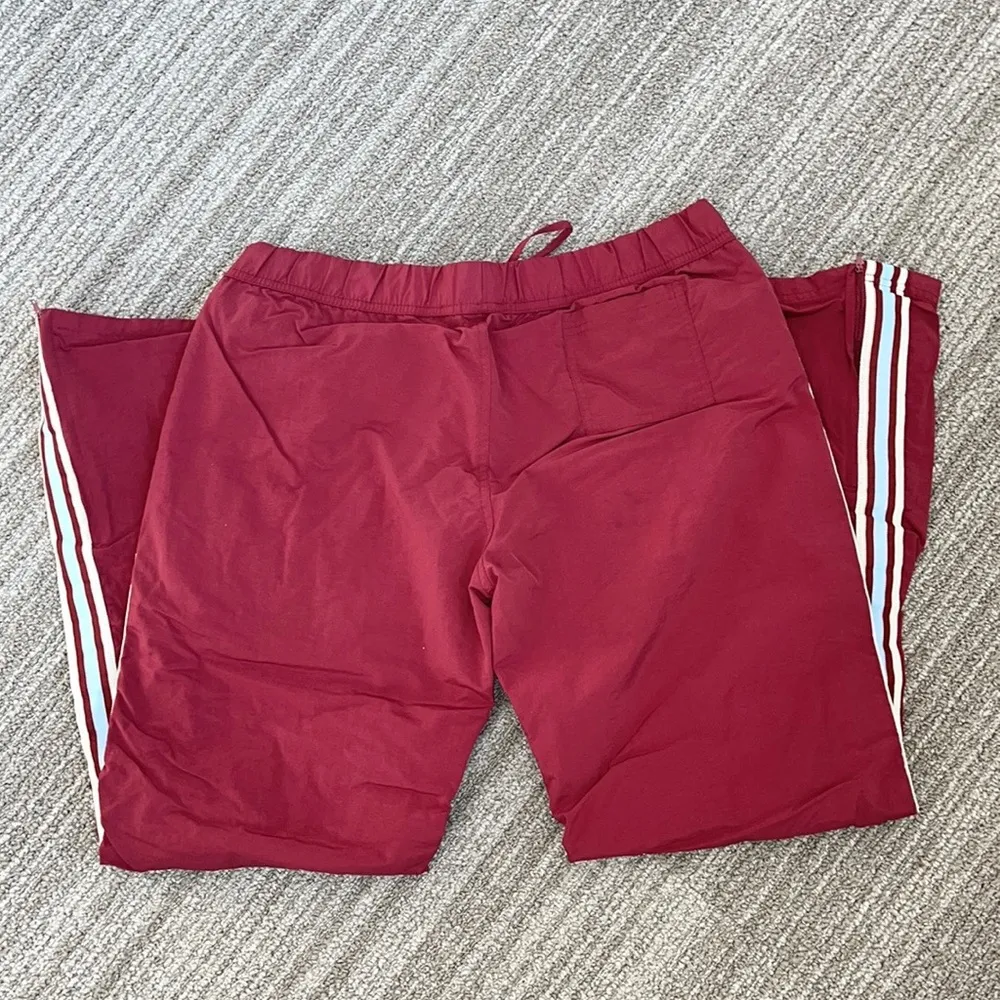 Vintage LEI Track Pants Gym Windbreaker Nylon XL L Large Red - Image 3