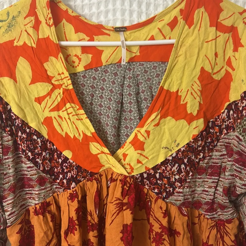 Free People Aloha State of Mind Blouse Crop Top size Small - Image 4