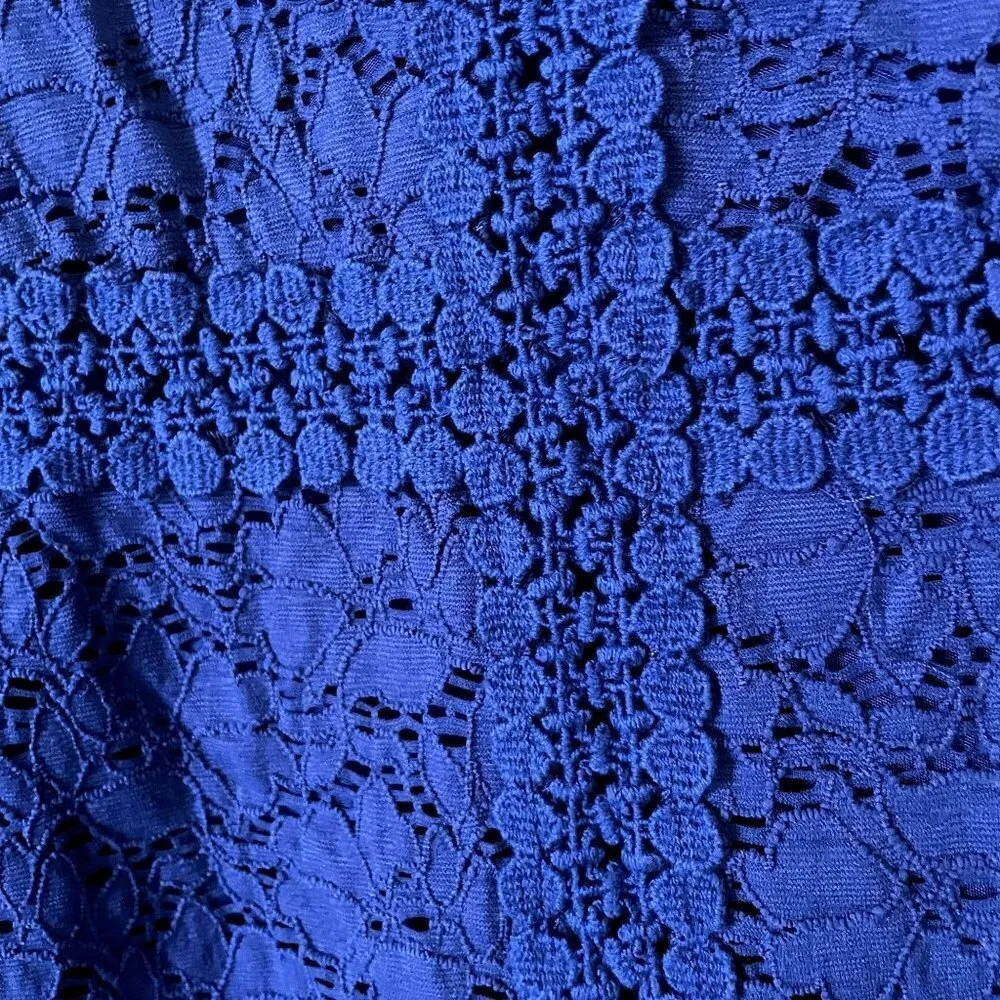 Alfani petite royal blue lace floral sleeveless summer sundress beautiful dress - Image 4