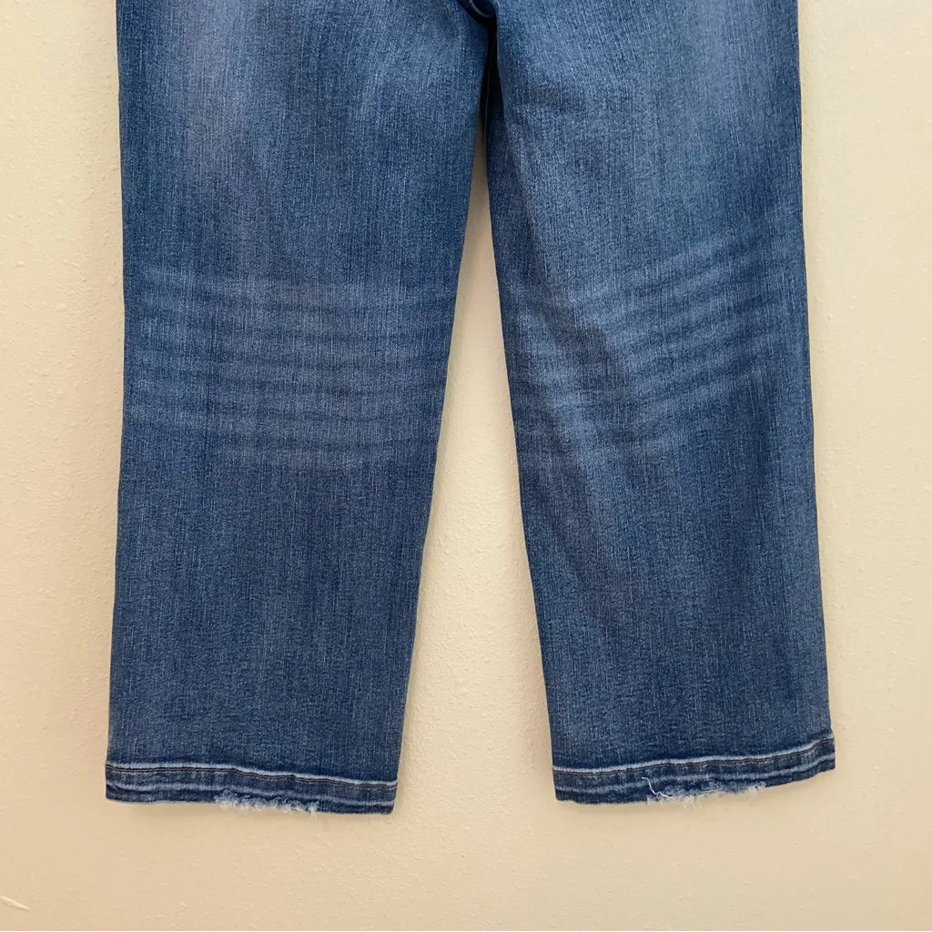 Judy Blue High Rise Vintage Wash Cropped Wide Leg Jeans - Image 8