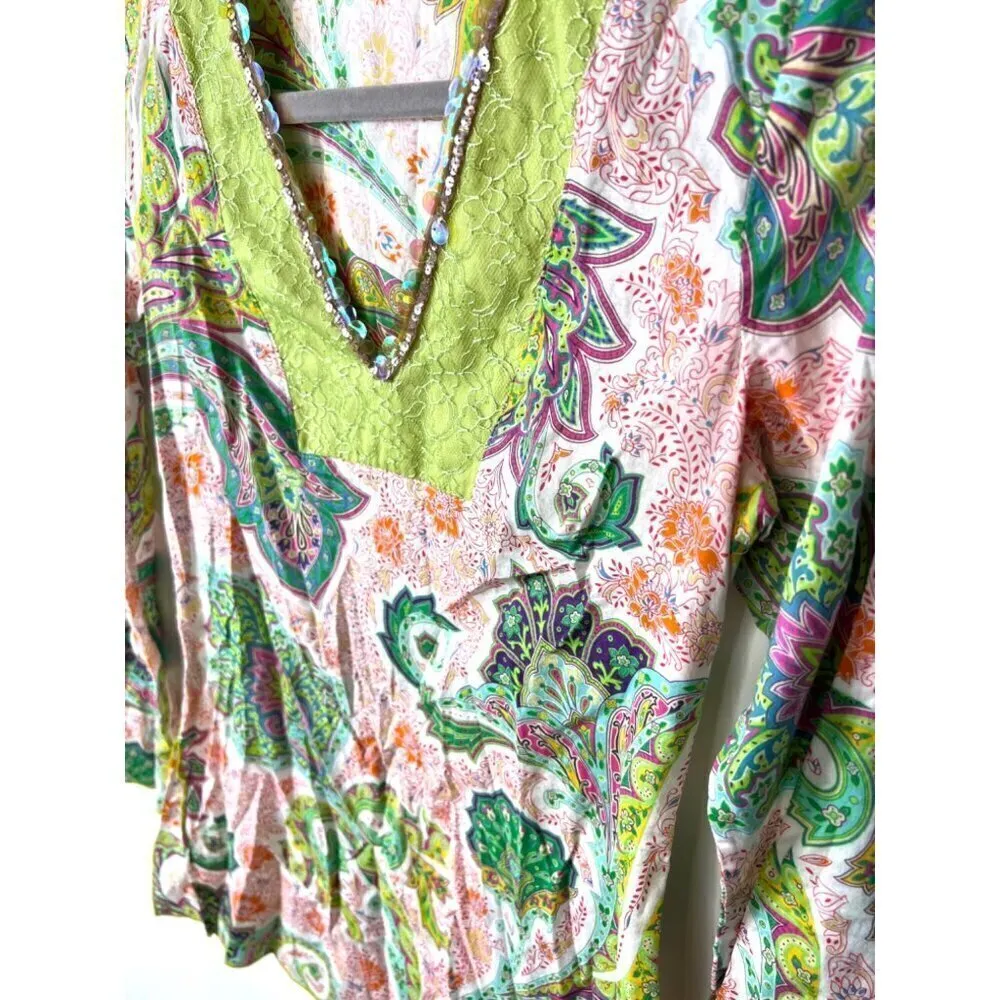 Vintage y2k‎ Express paisley print top - Image 7